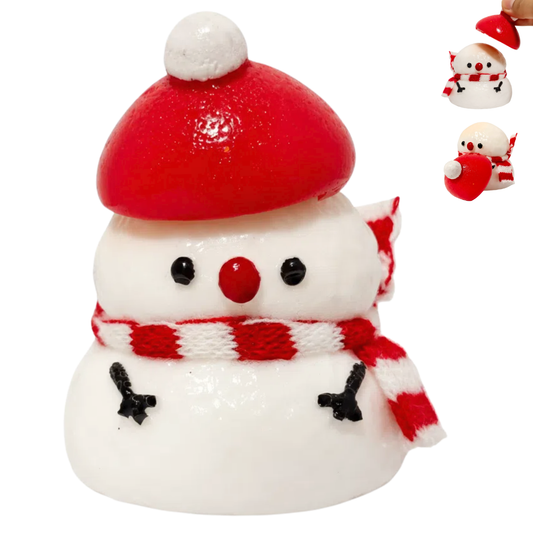 JINGGWW Snowman Squishy Toy | 4.5in Slow-Rise Stress Relief & Cute Winter Desk Decor