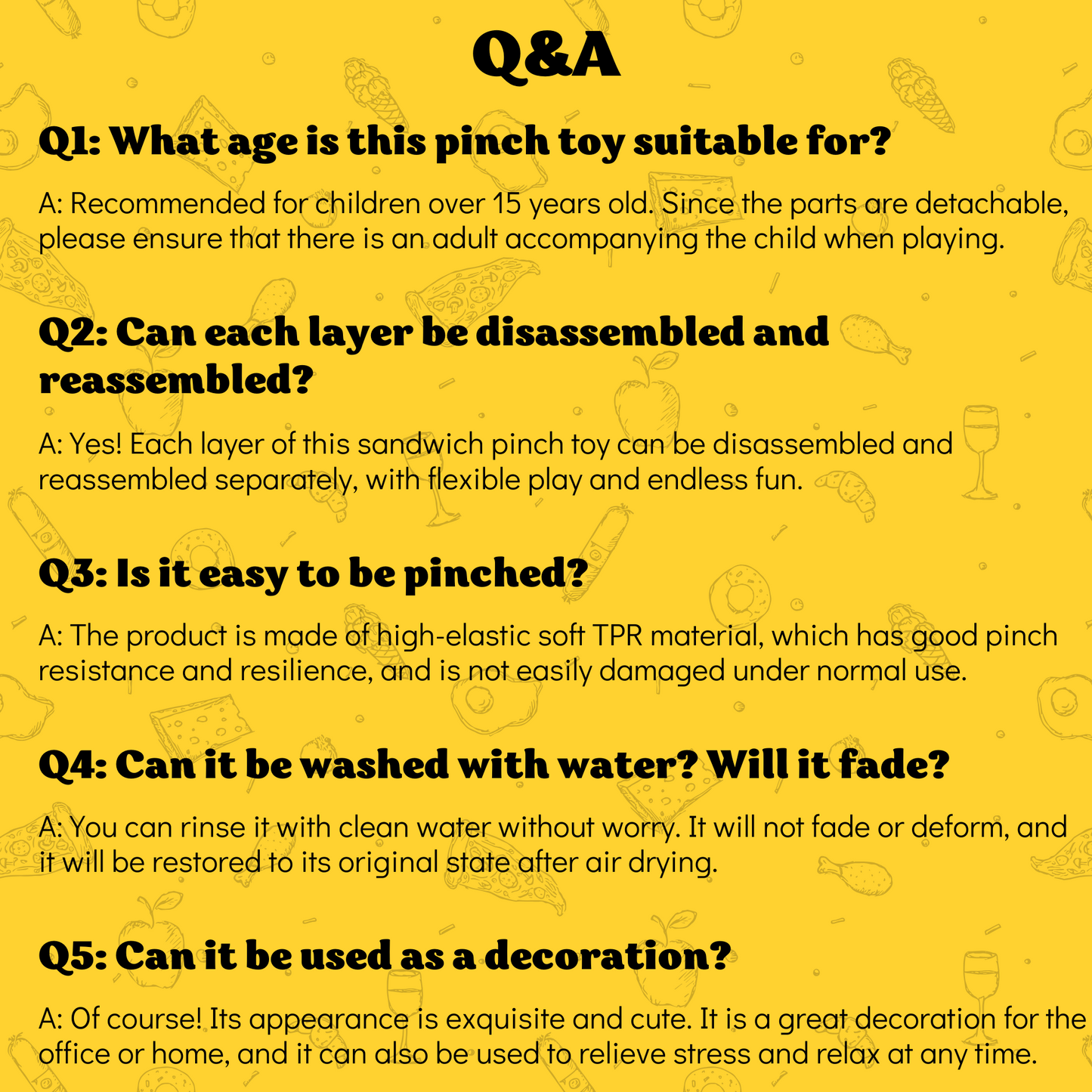 JINGGWW 6-Layer Sandwich Taba Squishy Toy | Detachable Parts, Customizable Fidget Fun