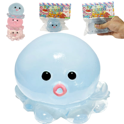 JINGGWW Crystal Octopus Taba Squishy Toy | Sparkling Fidget Sensory Toy for Stress Relief