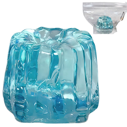 JINGGWW Blue Ice Canelé Taba Squishy Toy | Kawaii Sensory Fidget Toy for Stress Relief