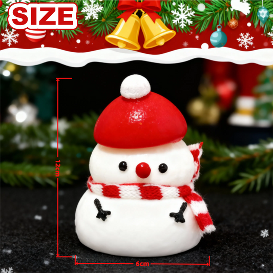 JINGGWW Snowman Squishy Toy | 4.5in Slow-Rise Stress Relief & Cute Winter Desk Decor