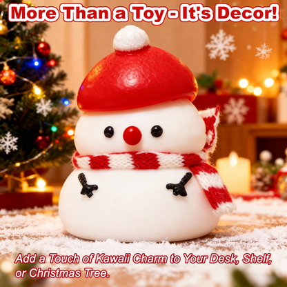 JINGGWW Snowman Squishy Toy | 4.5in Slow-Rise Stress Relief & Cute Winter Desk Decor