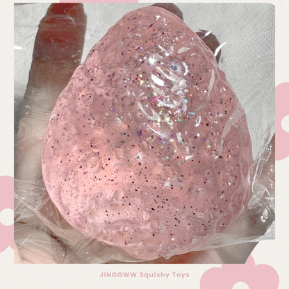 Handmade Strawberry Taba Squishy Toy | Kawaii Stress Relief & Fidget Sensory Toy