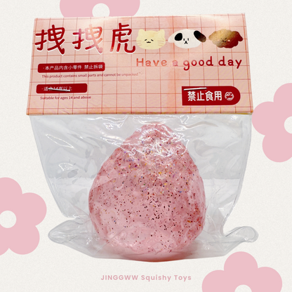 Handmade Strawberry Taba Squishy Toy | Kawaii Stress Relief & Fidget Sensory Toy