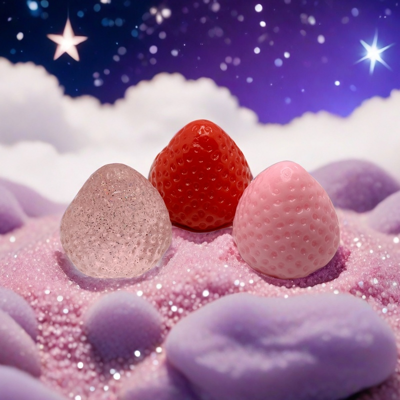 Handmade Strawberry Taba Squishy Toy | Kawaii Stress Relief & Fidget Sensory Toy